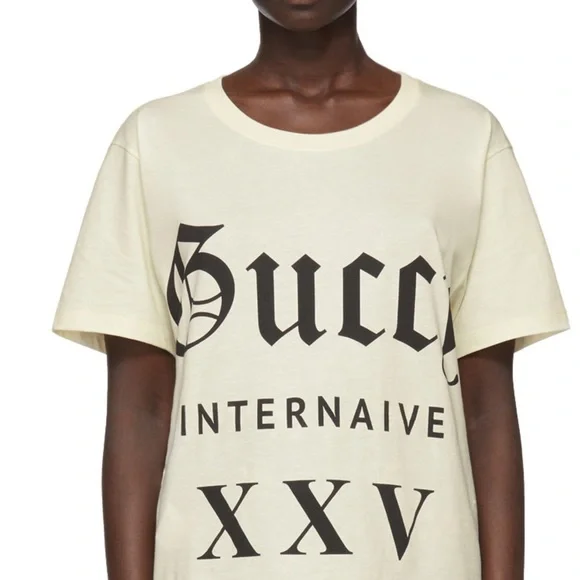 未使用級　現行　グッチ　GUCCY INTERNAIVE　Tシャツ　アイボリー 未使用級 現行 グッチ GUCCY INTERNAIVE Tシャツ アイボリー